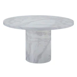Savona Bone White 130cm Circular Marble Effect Dining Table -Housing Units Shop aef33f3353fe7bd90418b1f52c670295