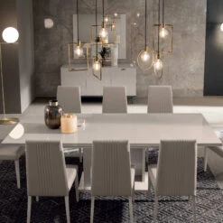 Caren High Gloss Pearl Line 160cm Extending Dining Table 14 Caren High Gloss Pearl Line 160cm Extending Dining Table -Housing Units Shop afb2cff31fe5bc23e66d646af6518a3e