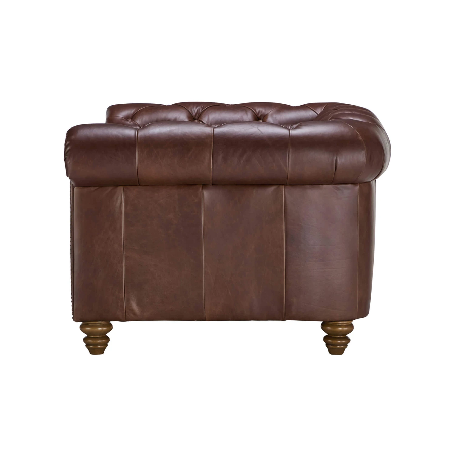 Wentworth Kodak Clove Brown Leather Snuggler Sofa 6 Wentworth Kodak Clove Brown Leather Snuggler Sofa - Image 4