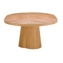 Nimbus Round 130cm Natural Oak Extending Dining Table -Housing Units Shop b1000a34da2580097affd2024260aa85