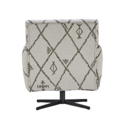 Isabella White Patterned Fabric Accent Swivel Chair -Housing Units Shop b2346dede2dbc6855699860c945aea0c