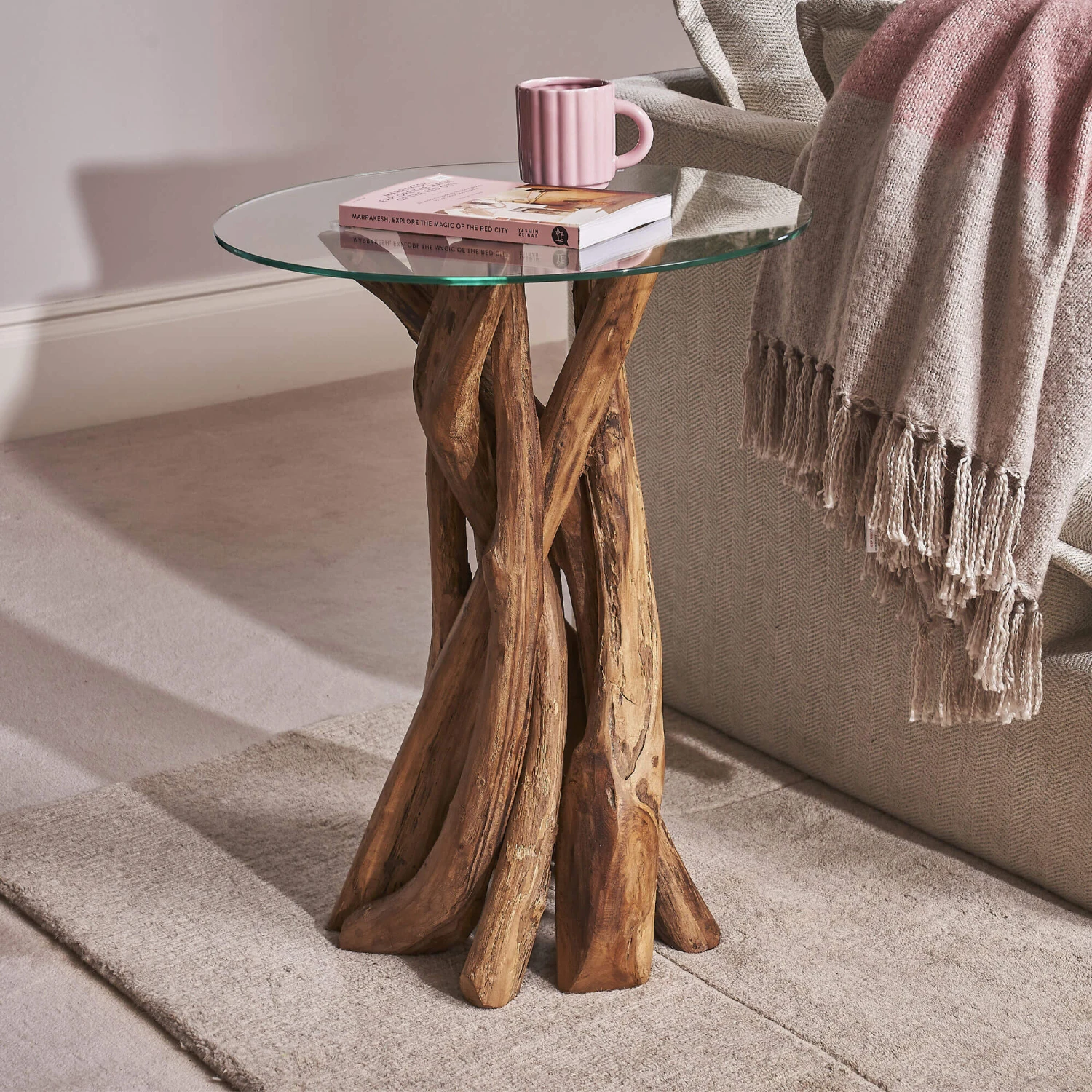 Java Teak 60cm Round Lamp Table 3 Java Teak 60cm Round Lamp Table