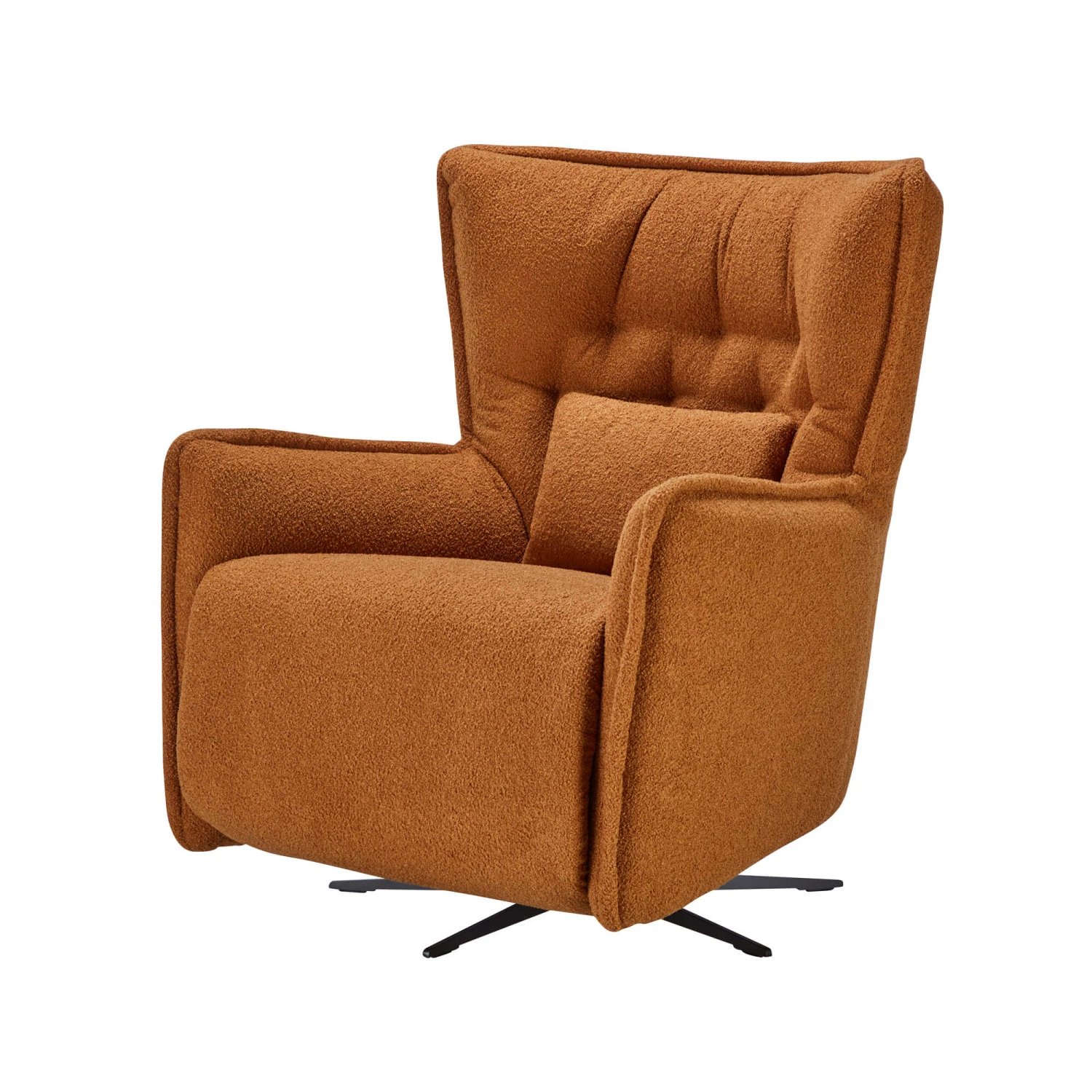Fama Simone Dark Ochre Fabric Swivel Relax Armchair 4 Fama Simone Dark Ochre Fabric Swivel Relax Armchair - Image 2