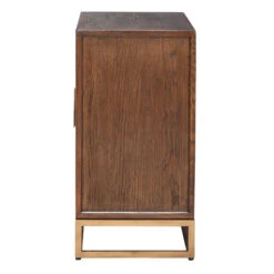 Olivia James Hemingway Mahogany Oak & Gold 2 Door Sideboard -Housing Units Shop b3abf3ddef91159552bae0d6fd162d6f