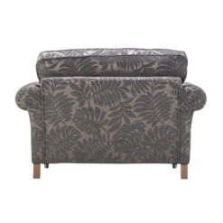 Carolina Grey Leaf Patterned Fabric Snuggler Sofa -Housing Units Shop b3f8efd4d45c3f772cb4f5453e7b4adb