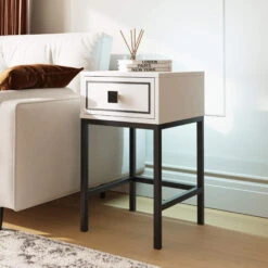 Frank Olsen Mia White Side Table