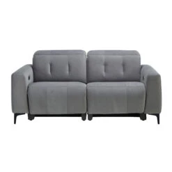 Frascati Misty Grey Fabric Power Recliner Loveseat