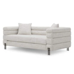 Eichholtz York Small Sofa In Seashell Off-White Fabric