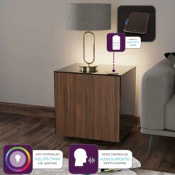 Frank Olsen Intelligent Black Gloss & Walnut Side Table 7 Frank Olsen Intelligent Black Gloss & Walnut Side Table -Housing Units Shop b5aedade0bce00db10593857a1f65417