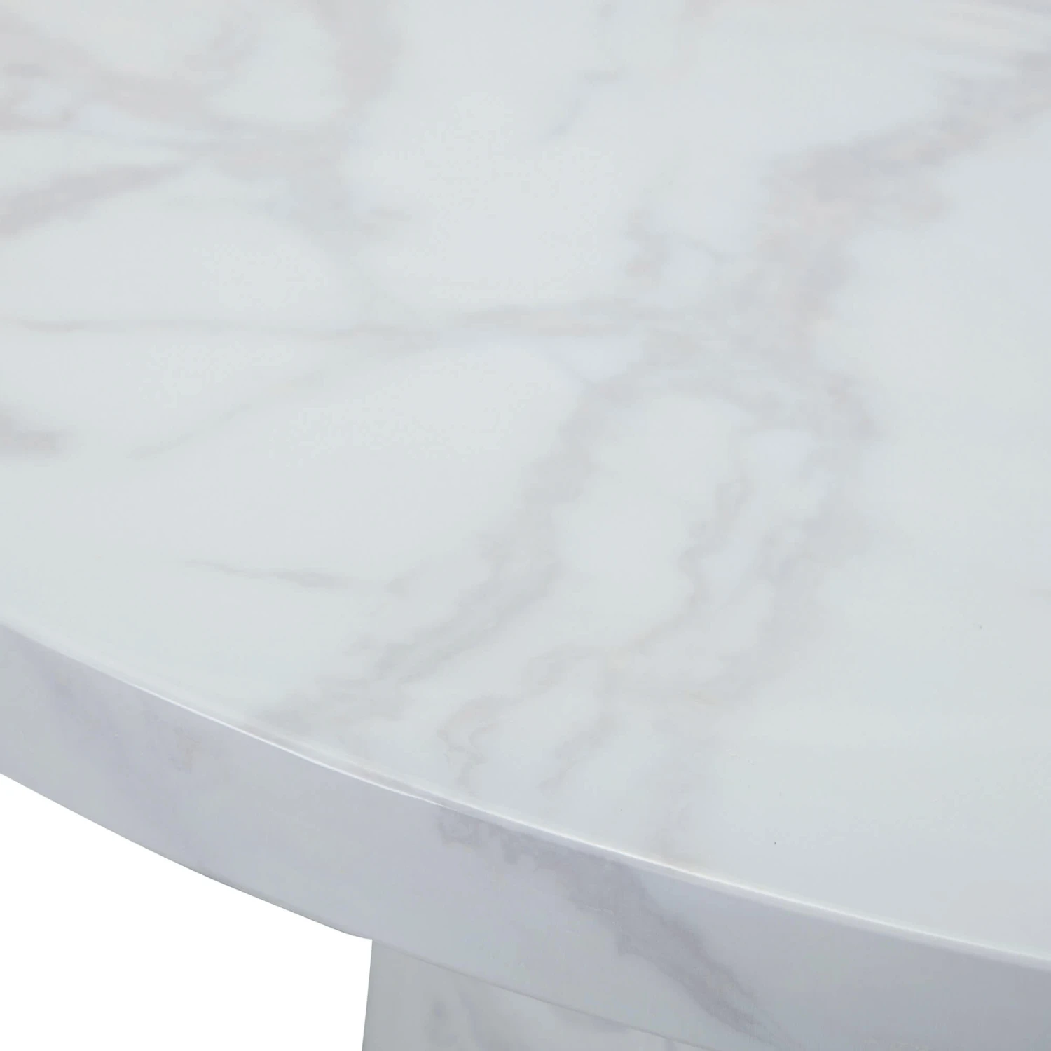 Savona Bone 130cm Round Marble Effect Dining Table & 4 Gabriel White Boucle Fabric Dining Chair 9 Savona Bone 130cm Round Marble Effect Dining Table & 4 Gabriel White Boucle Fabric Dining Chair - Image 7