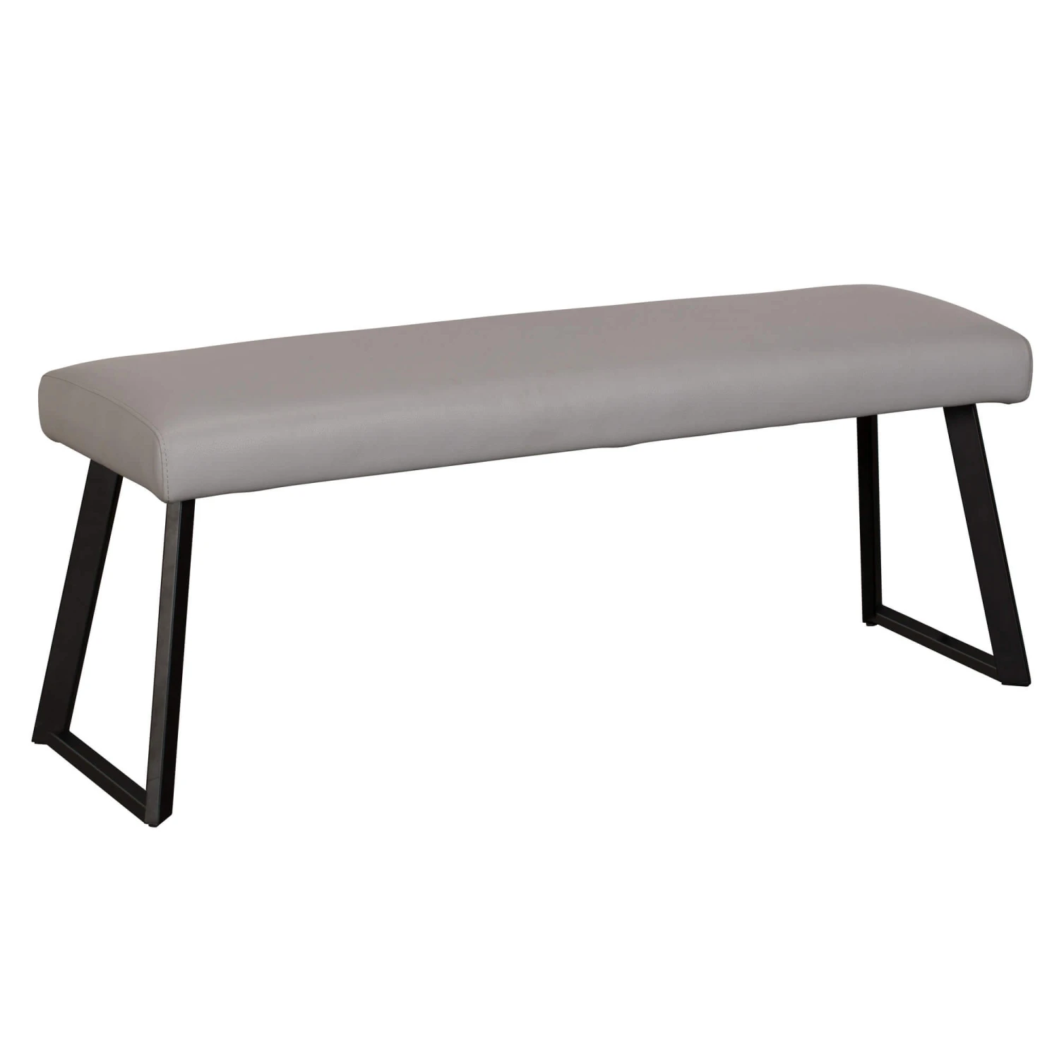 Deco Grey Faux Leather Low Dining Bench 3 Deco Grey Faux Leather Low Dining Bench