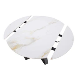 Landini Sintered Stone Extending Round Dining Table -Housing Units Shop b743c07b276b7615b421d0bcfda333e8