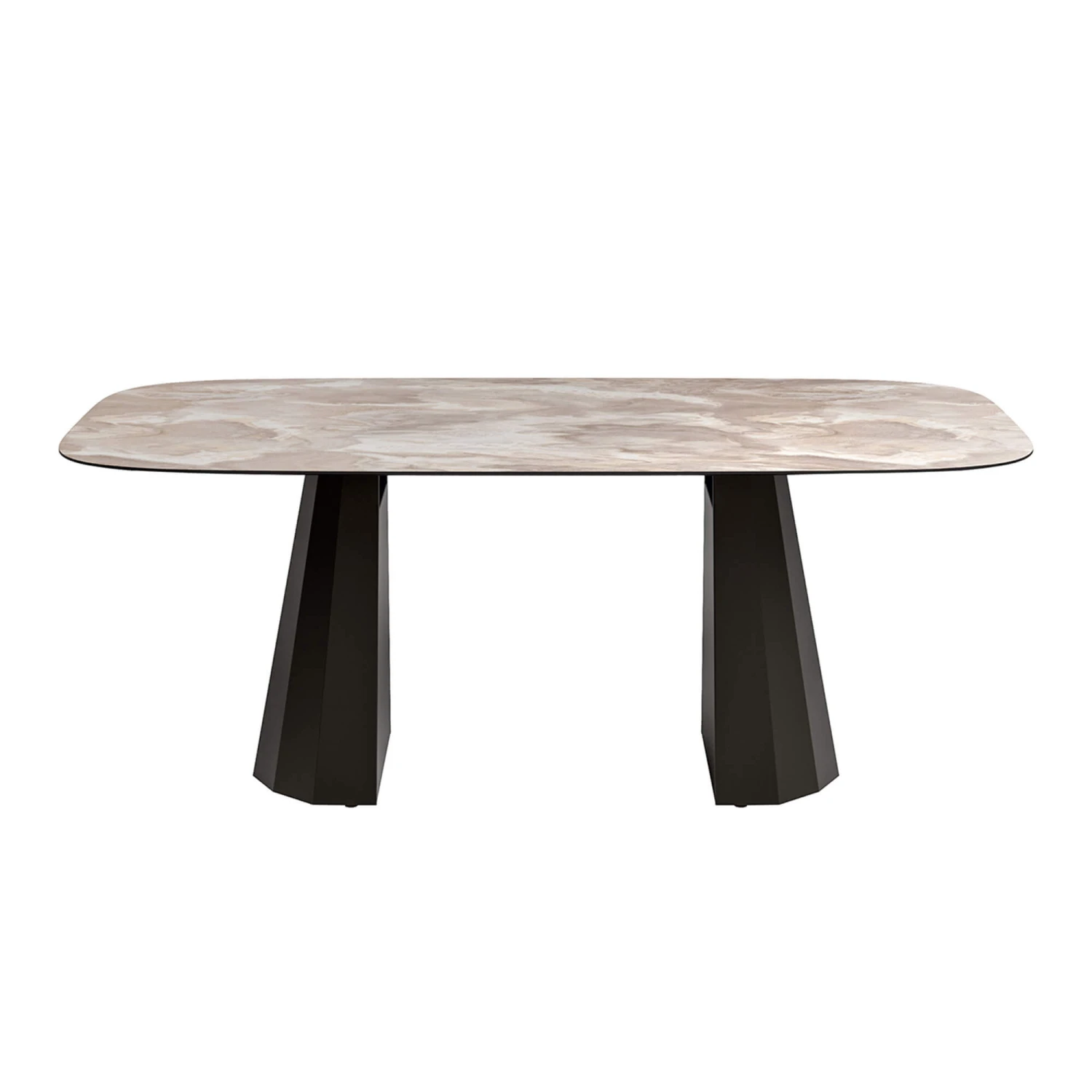 Santori Rounded 275cm Marble Effect Dining Table 5 Santori Rounded 275cm Marble Effect Dining Table - Image 3