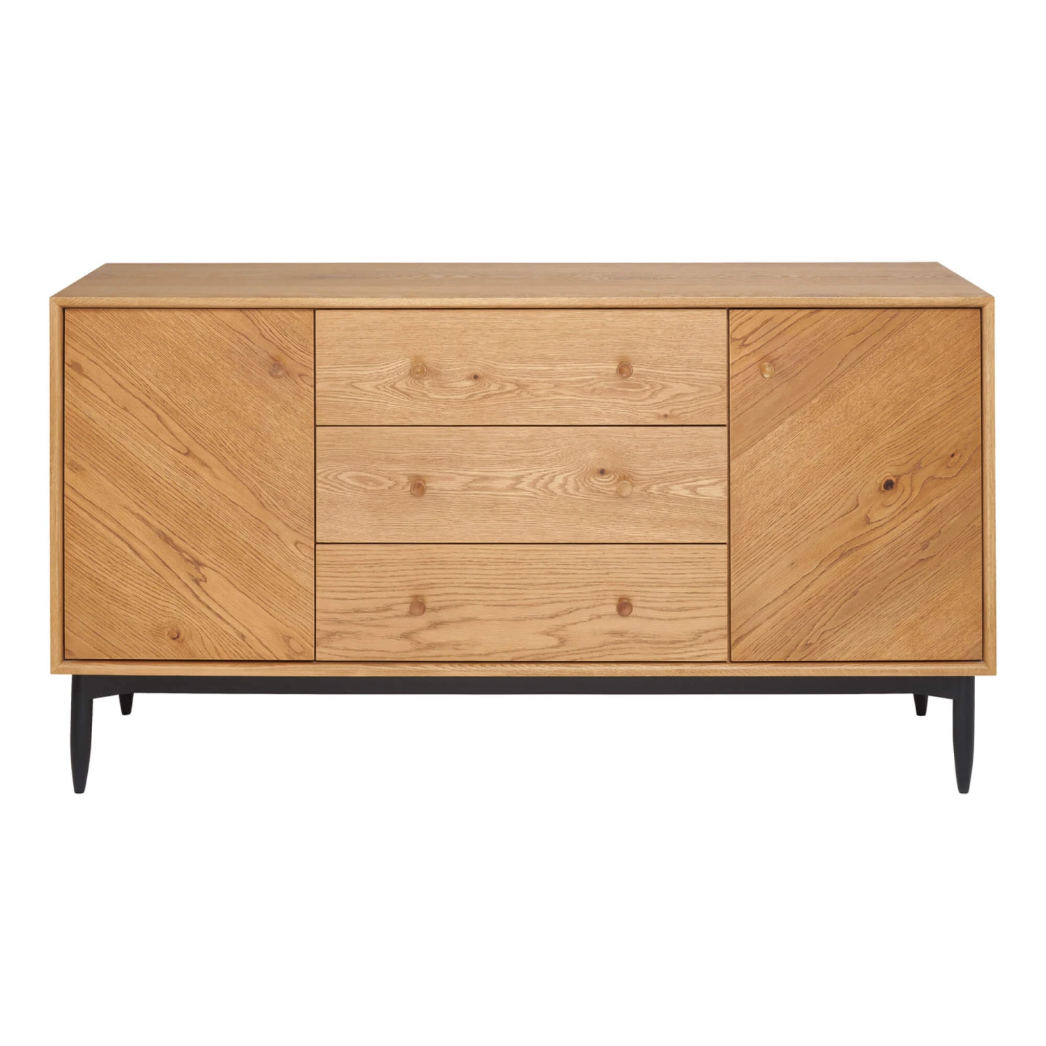 Ercol Monza Large Black Oak 2 Door 3 Drawer Sideboard 3 Ercol Monza Large Black Oak 2 Door 3 Drawer Sideboard