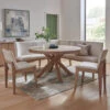 Farrington Oak Dining Table With Corner Bench And 2 Chairs In Natural -Housing Units Shop b96982a5575ae447f44e75fd8fd2d0d3