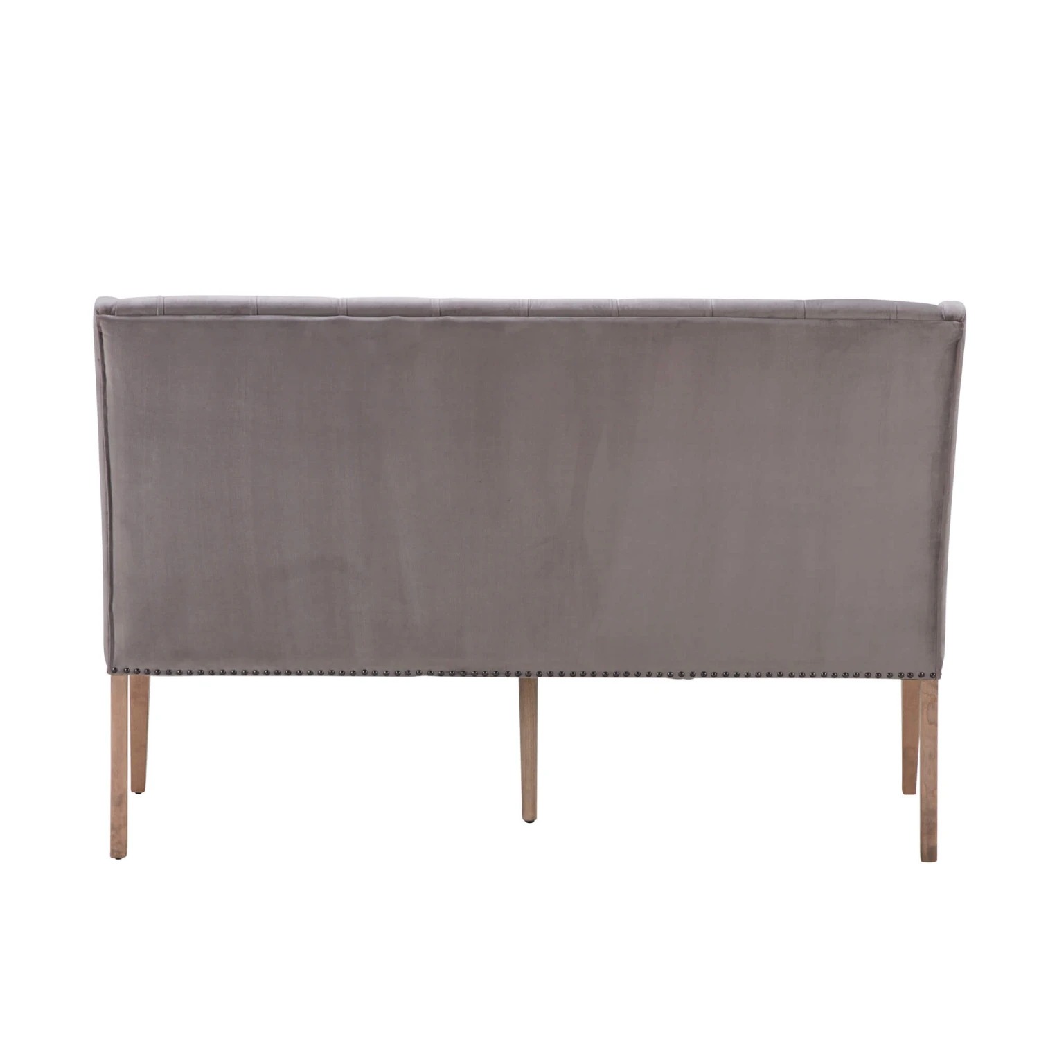 Jacob 160cm Light Grey Velvet Button Back Bench 7 Jacob 160cm Light Grey Velvet Button Back Bench - Image 5
