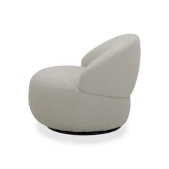 Rondo Ivory Boucle Fabric Swivel Chair -Housing Units Shop bb6b1b04f23cf676251ad2a752221a1a