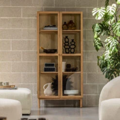 Aarhus Natural Oak Tall Display Cabinet -Housing Units Shop bb81c65758d92f5fdc0e09051f6d6512