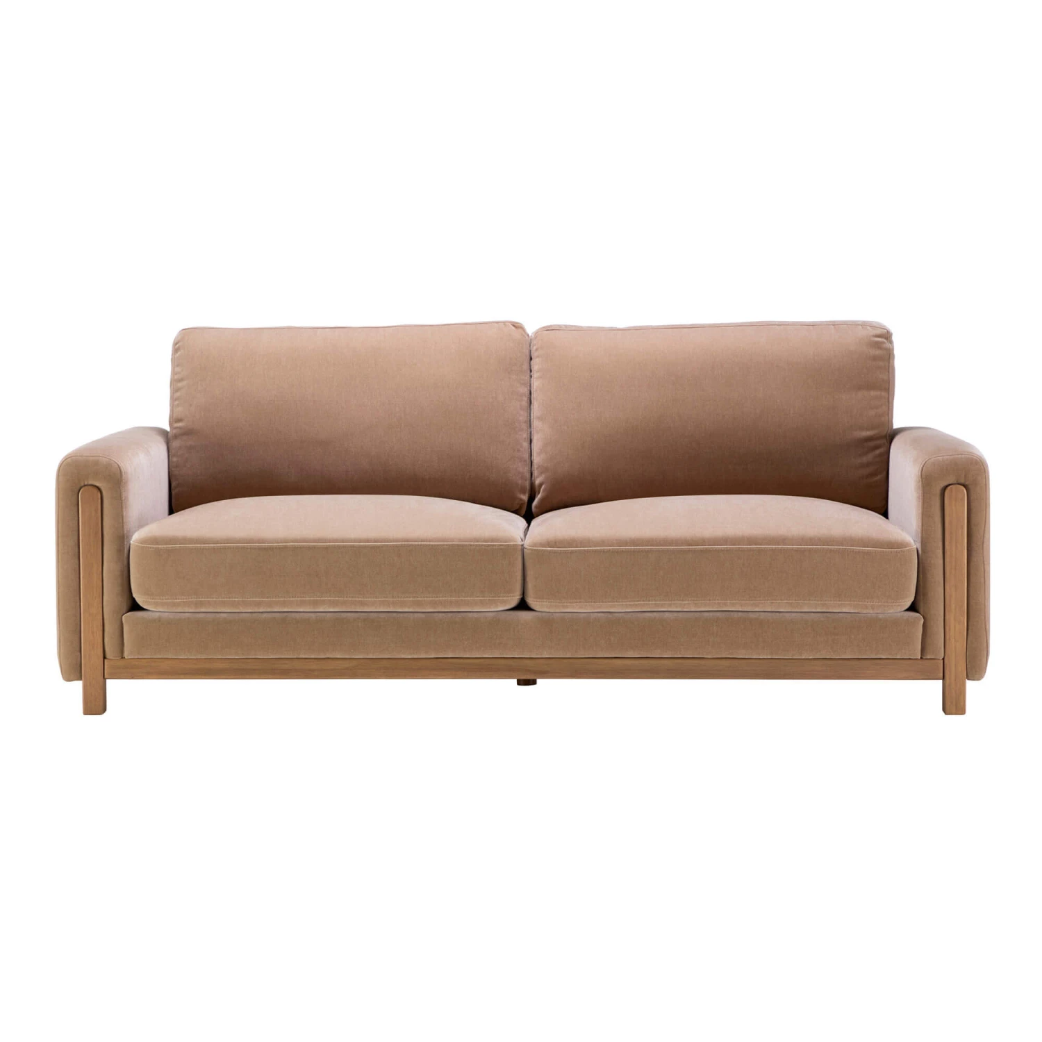 Leila Fawn Fabric 3 Seater Sofa 4 Leila Fawn Fabric 3 Seater Sofa - Image 2