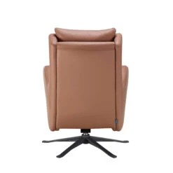 Fama Lenny Caramel Leather Swivel Rocking Armchair & Footstool -Housing Units Shop bc2554a86a878fa03e025fbf9c823347