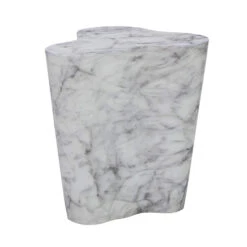 Cassian White Marble Effect Side Table -Housing Units Shop bc697b6609a5b86597a6fef4f271ef3c