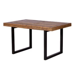 Malmo Reclaimed Timber 140cm Extending Dining Table, Bench & 2 Kiara Blue Chairs -Housing Units Shop bcaf815348b275cb9de0db8eeae433e3