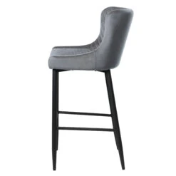 Toby Grey Velvet Counter Bar Stool -Housing Units Shop bdf61bf17bcd26a1357e923e3fb8dde7