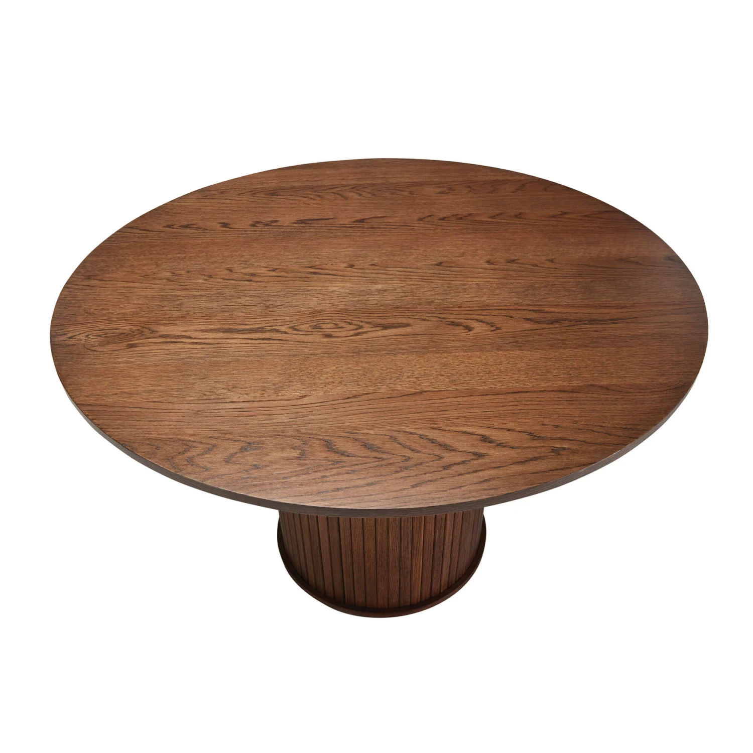 Annika Smoked Oak Slatted 120cm Round Dining Table 5 Annika Smoked Oak Slatted 120cm Round Dining Table - Image 3