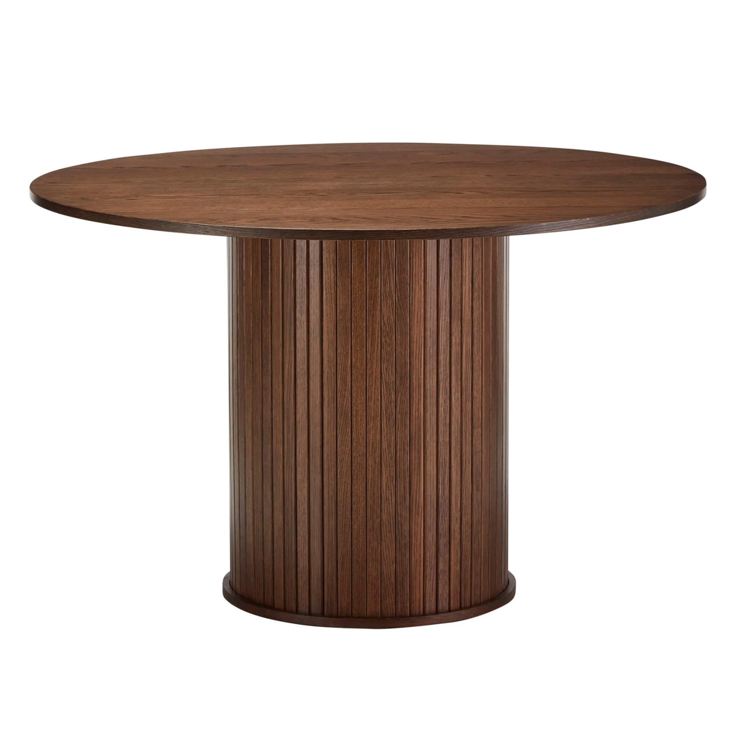 Annika Smoked Oak Slatted 120cm Round Dining Table With 4 Cabley Tumeric Dining Chairs 4 Annika Smoked Oak Slatted 120cm Round Dining Table With 4 Cabley Tumeric Dining Chairs - Image 2