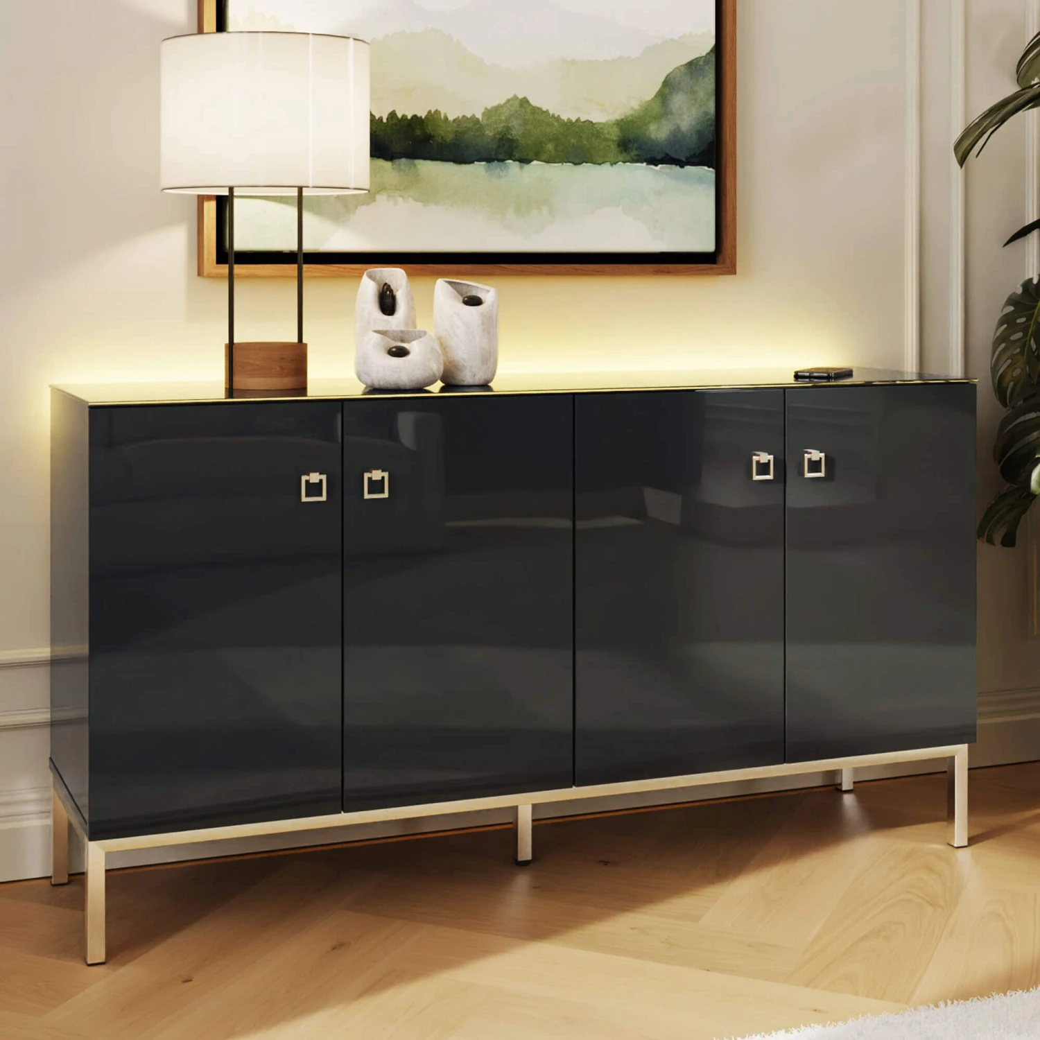 Frank Olsen Lyra Midnight Black Large Sideboard 3 Frank Olsen Lyra Midnight Black Large Sideboard