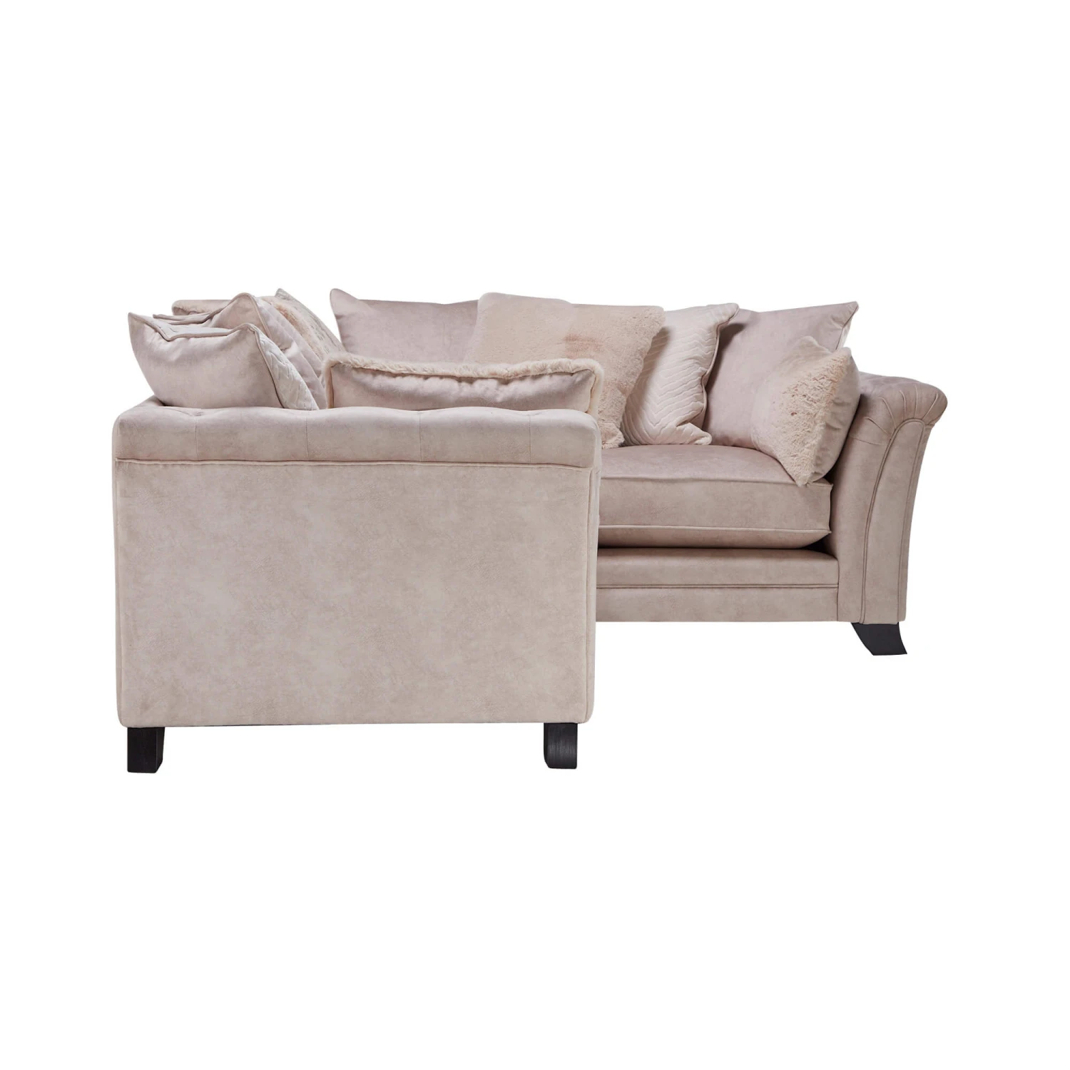 Fairfield Cream Fabric 4 Seater Pillow-Back Corner Sofa 5 Fairfield Cream Fabric 4 Seater Pillow-Back Corner Sofa - Image 3