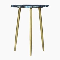 Milena Blue Agate Top End Table -Housing Units Shop c01de6ac31581d57638eaf3efc2d850f