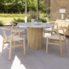 Rochelle 120cm Round Mango Wood & Marble Dining Table & 4 Larvik Natural Chairs -Housing Units Shop c020e5fcc184b3a242a4c9daaadd3f40