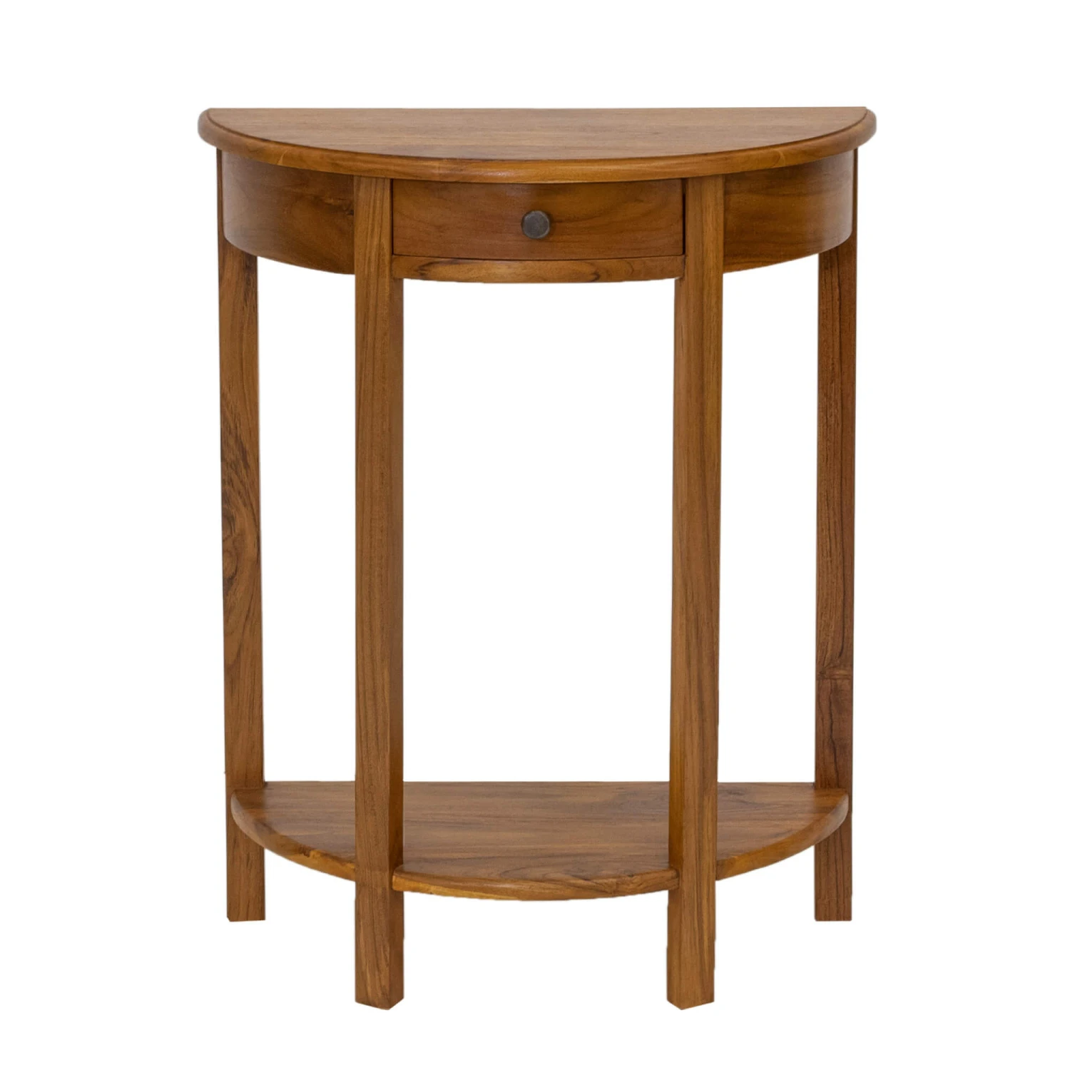 Helena Half Moon Teak Wood Console Table 4 Helena Half Moon Teak Wood Console Table - Image 2