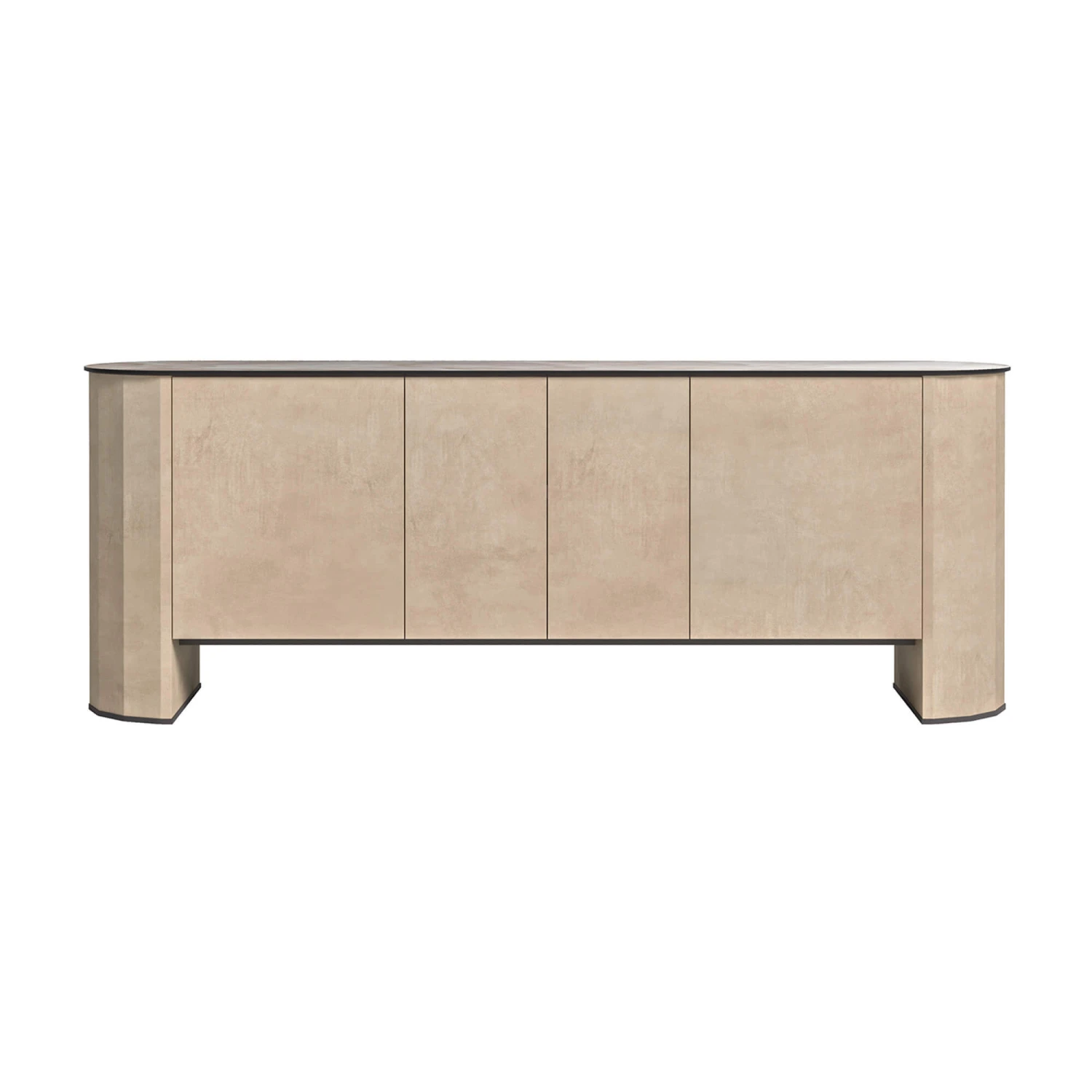 Santori Rounded 4 Door Cream Sideboard 6 Santori Rounded 4 Door Cream Sideboard - Image 4