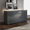 Frank Olsen Intelligent Grey Gloss 2 Door 3 Drawer Sideboard -Housing Units Shop c195470ca92c1f6321e9aafe19fb0e1f 1