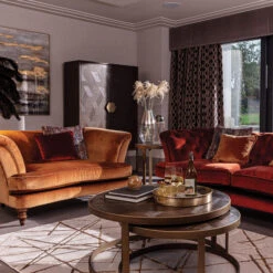 Olivia James Hemingway Mahogany Oak & Gold Nest Of 2 Side Tables -Housing Units Shop c292b257c60d095057e464eaba07534f