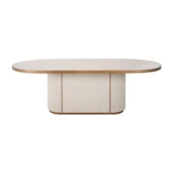 Serenity White Reeded 220cm Dining Table -Housing Units Shop c3282997705ba84533f4027fda0f6b26