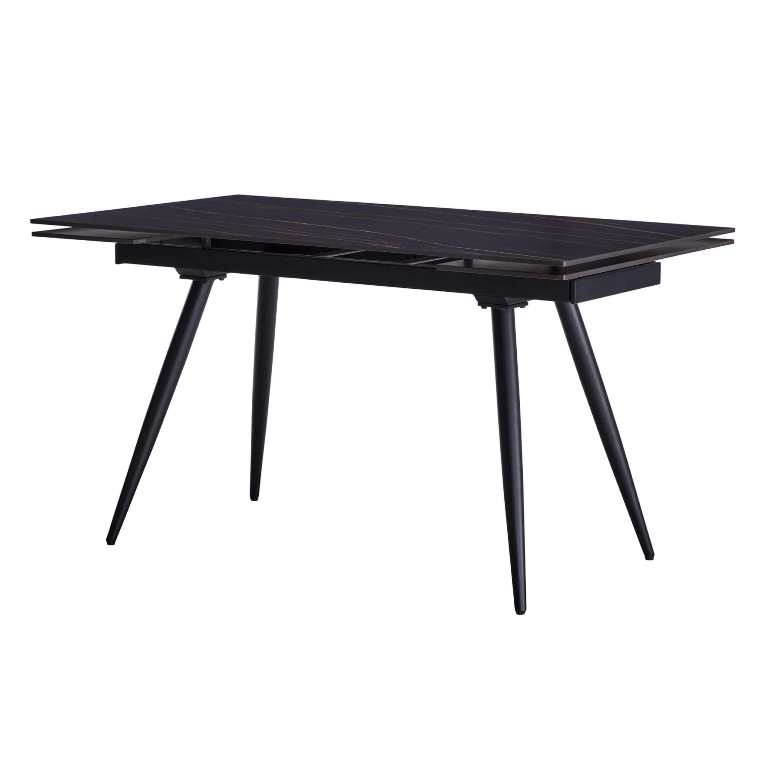 Nero Extending Dining Table With 4 Bettina Grey Velvet Dining Chairs 5 Nero Extending Dining Table With 4 Bettina Grey Velvet Dining Chairs - Image 3