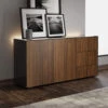 Frank Olsen Intelligent Black Gloss & Walnut 2 Door 3 Drawer Sideboard 1 Frank Olsen Intelligent Black Gloss & Walnut 2 Door 3 Drawer Sideboard -Housing Units Shop c66f4e681b6c40567e3c8a2eb49a3898