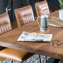 Harrington Oak 200cm Dining Table & 6 Clarence Tan Chairs 14 Harrington Oak 200cm Dining Table & 6 Clarence Tan Chairs -Housing Units Shop c70d2a9000fe631283418c20a46068ae 1