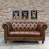 Balmoral Vintage Tabac Leather 2 Seater Sofa With Castors -Housing Units Shop c8cbf935487b51d2ea516ce874bc411f