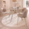 Odense Round Dining Table With 4 Odense Beige Dining Chairs -Housing Units Shop c9513985006a3107ec595b67d902807e