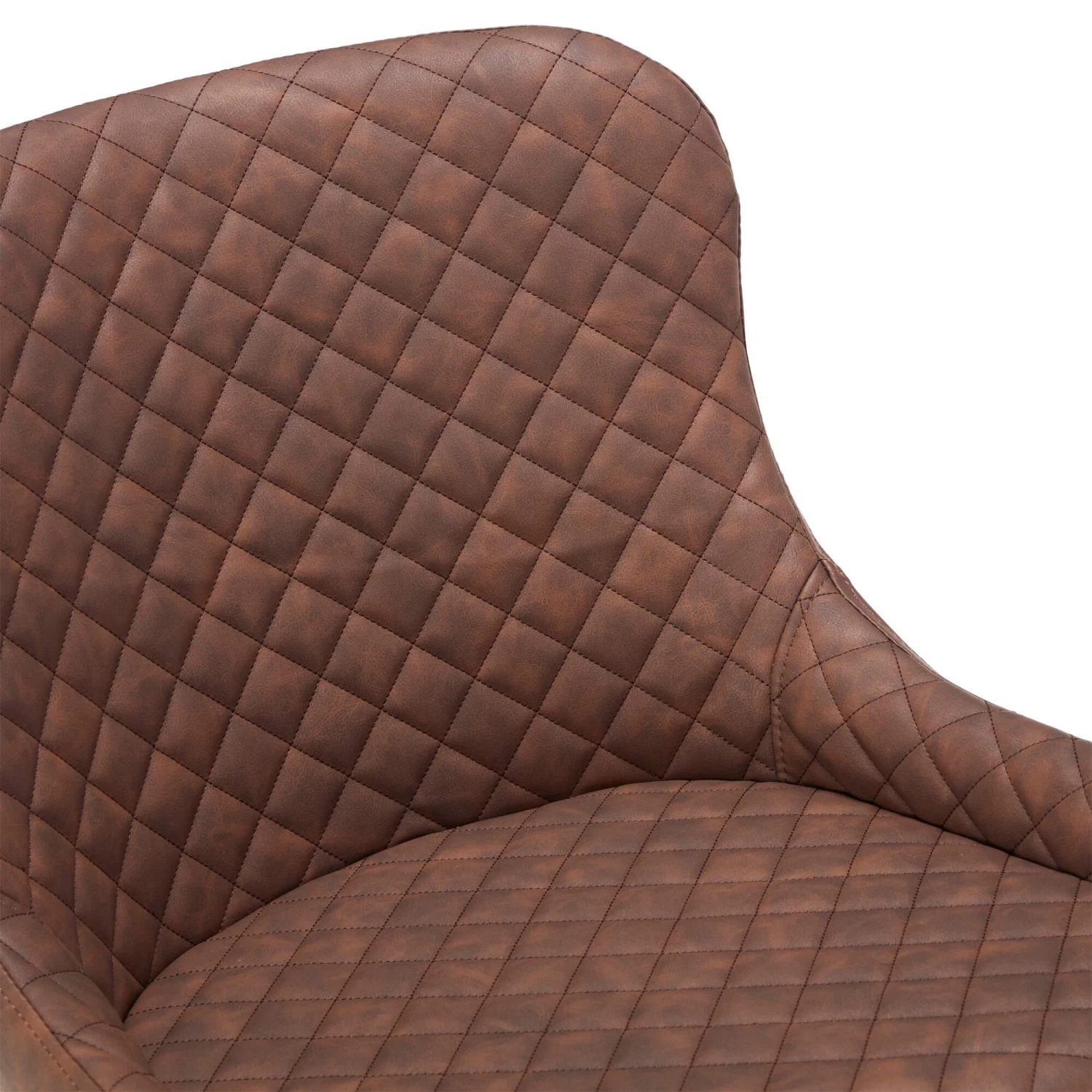 Java Teak 160cm Round Dining Table With 6 Toby Brown Faux Leather Dining Chairs 9 Java Teak 160cm Round Dining Table With 6 Toby Brown Faux Leather Dining Chairs - Image 7