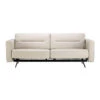Stressless Stella 2.5 Seater Sofa In Velaro Light Grey Leather & Matt Black