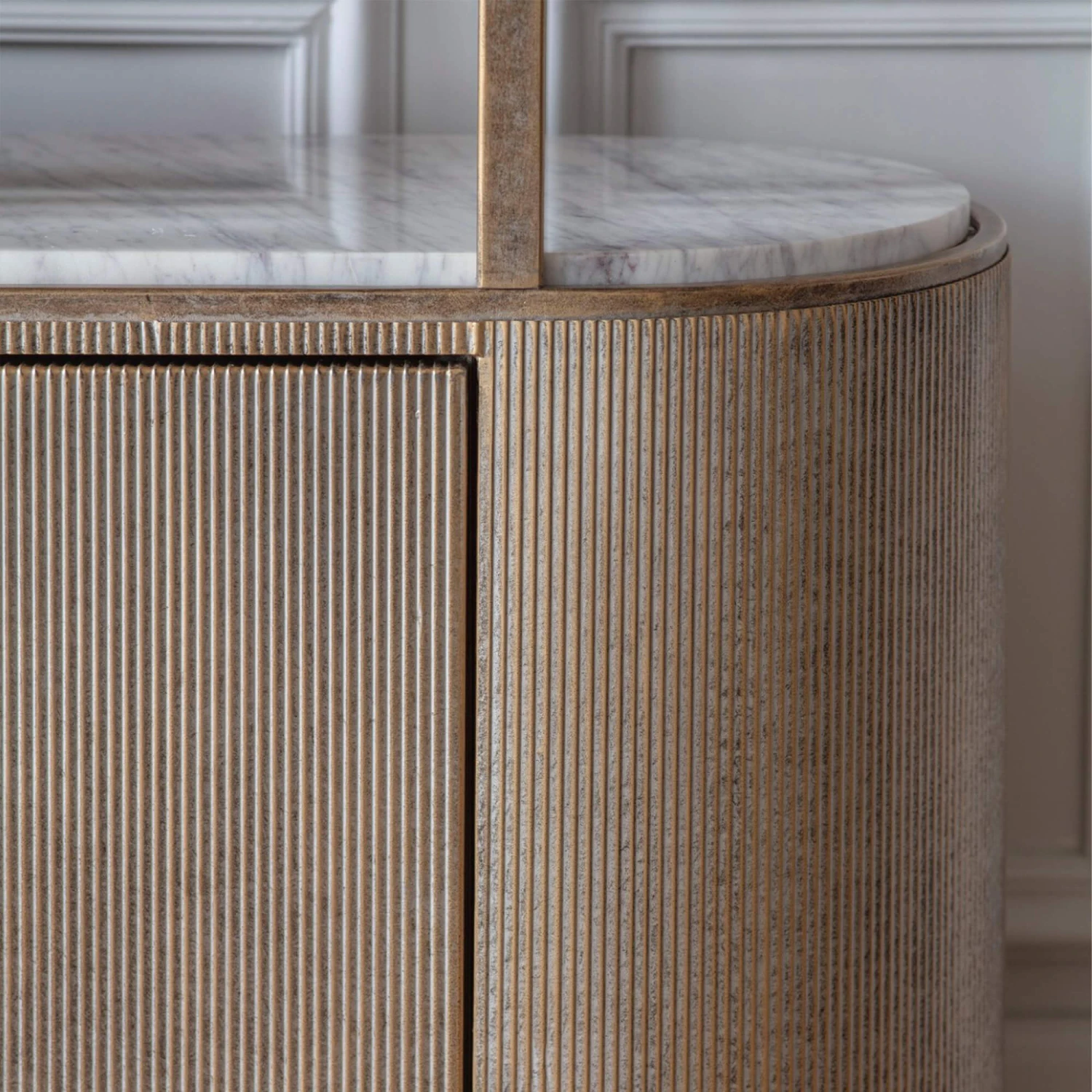 Libra Belvedere Aged Gold Shelving Unit With Storage 9 Libra Belvedere Aged Gold Shelving Unit With Storage - Image 7