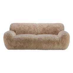 Amelia Sand Beige Faux Sheepskin 3 Seater Sofa