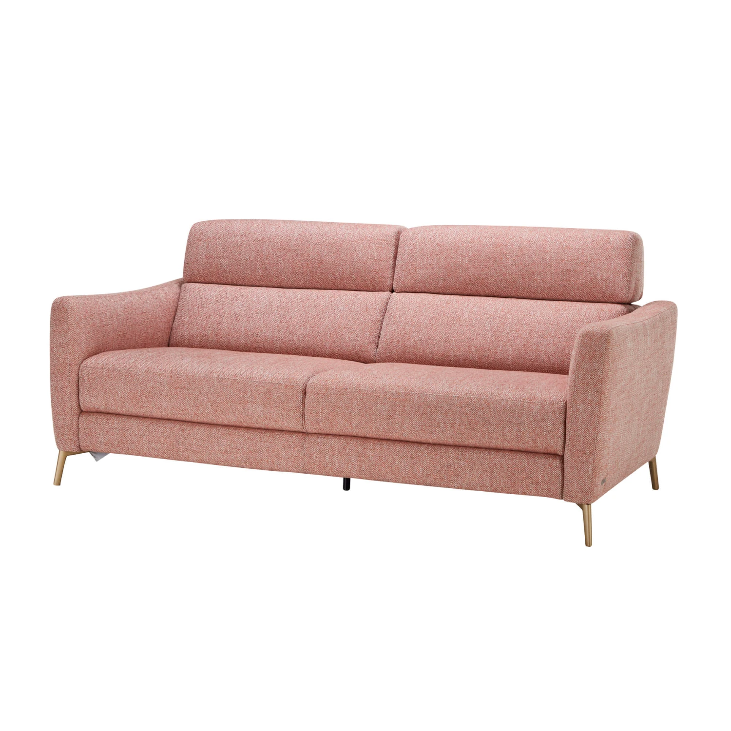 Natuzzi Greg Pink Fabric 3 Seater Sofa 4 Natuzzi Greg Pink Fabric 3 Seater Sofa - Image 2