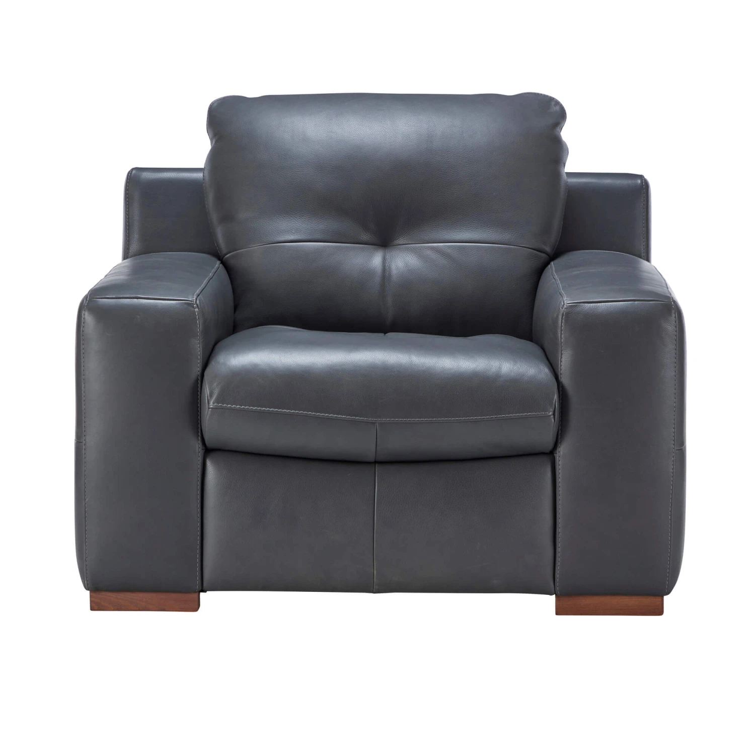 Silvio Charcoal Grey Leather Armchair 3 Silvio Charcoal Grey Leather Armchair
