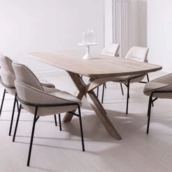 Stephanie 220cm Solid Brushed Ash Dining Table